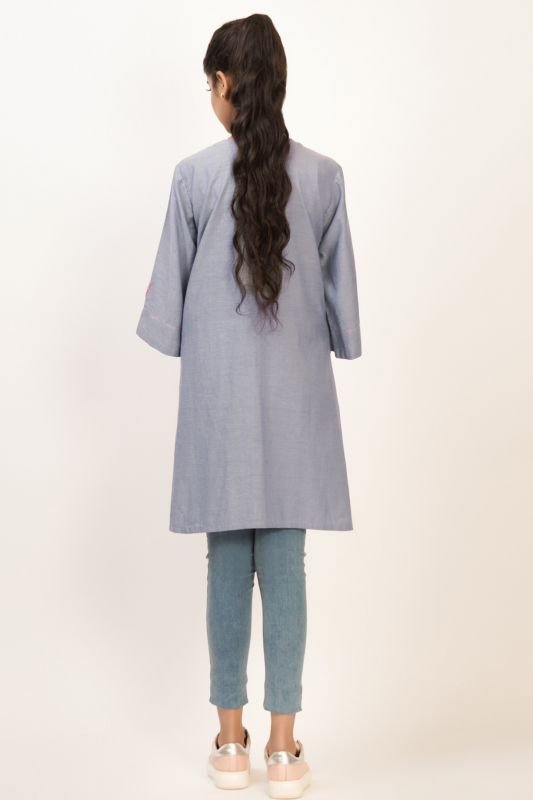 Dyed Embroidered Kurti