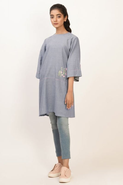 Dyed Embroidered Kurti