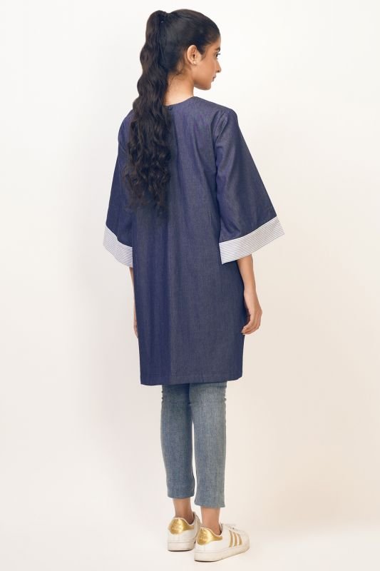 Dyed Denim Kurti