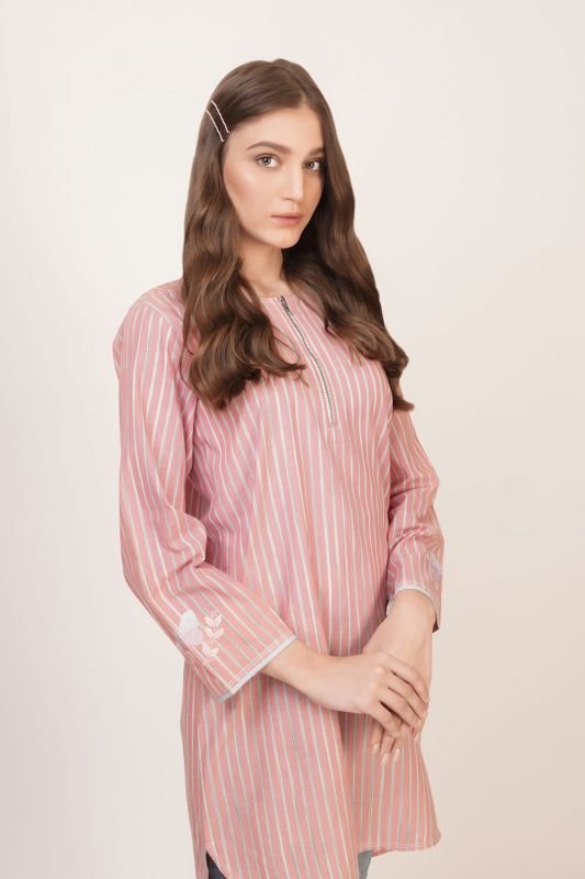 Dyed Embroidered Kurti