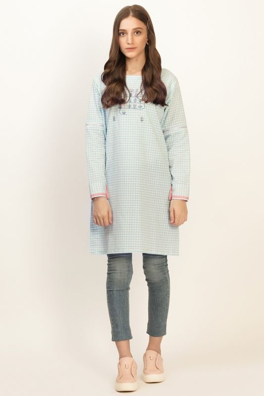 Dyed Embroidered Kurti