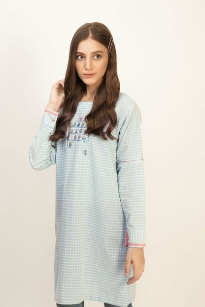 Dyed Embroidered Kurti