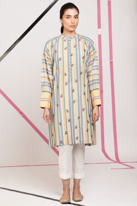 Dyed Embroidered Kurti