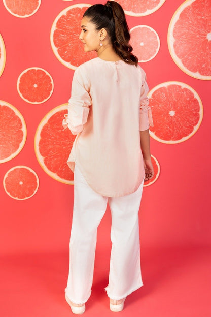 Alkaram - Dyed Embroidered Karandi Kurti