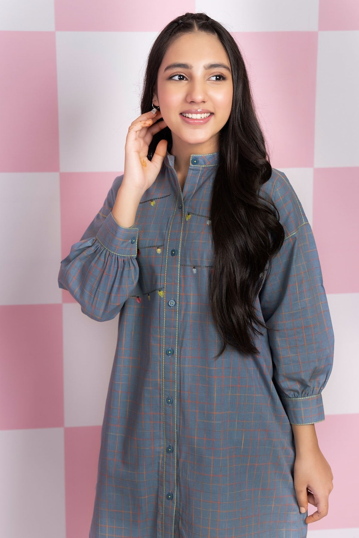 Alkaram - Embroidered Yarn Dyed Kurti