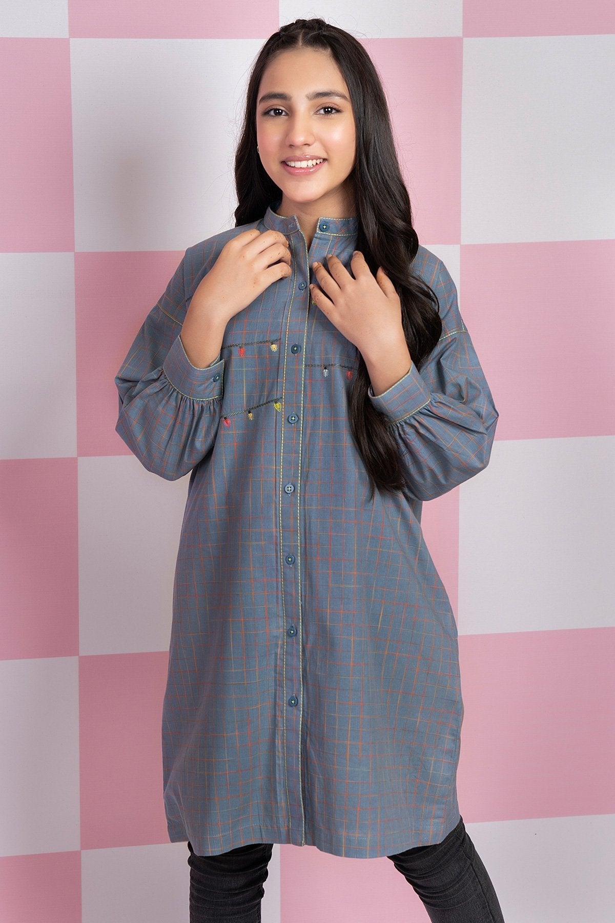 Alkaram - Embroidered Yarn Dyed Kurti