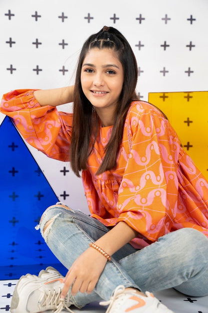Dyed Jacquard Kurti