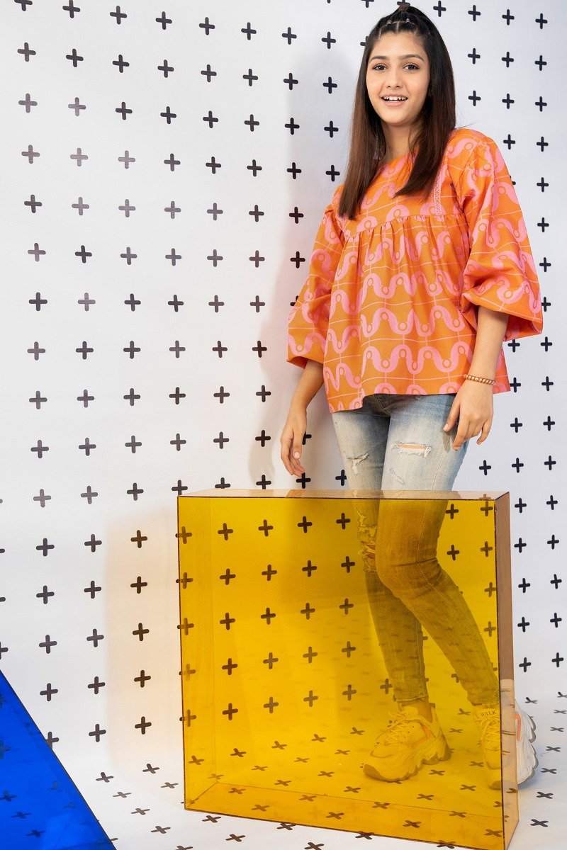 Dyed Jacquard Kurti