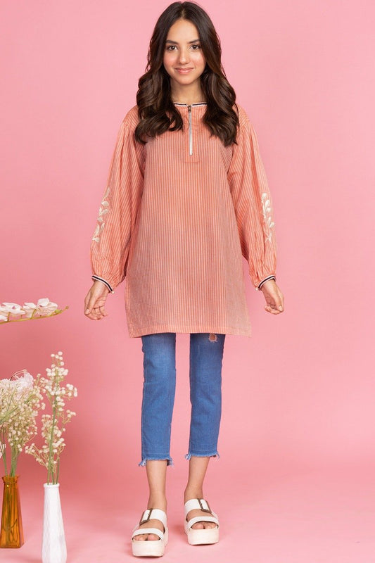 Yarn Dyed Embroidered Kurti