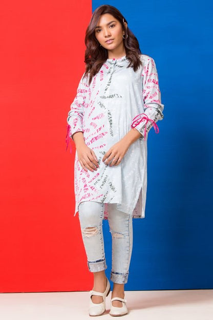 Printed Satin MAK Kurti