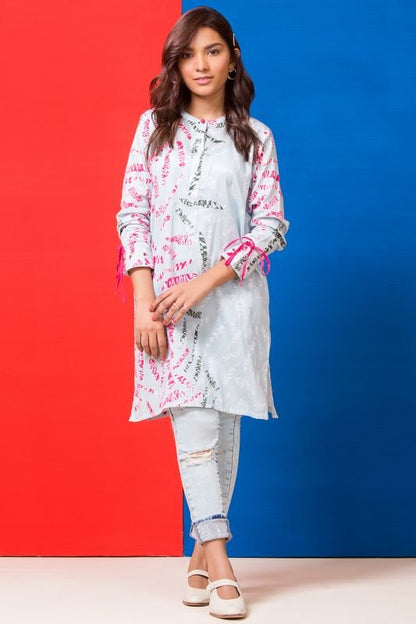 Printed Satin MAK Kurti