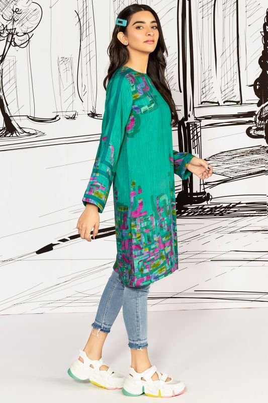 Printed Cotail Viscose MAK Pret Kurti