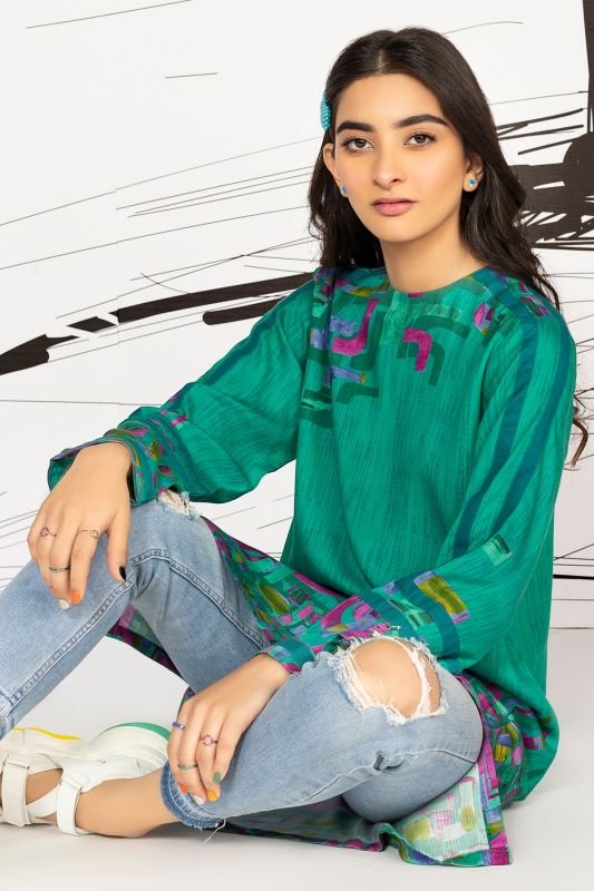 Printed Cotail Viscose MAK Pret Kurti