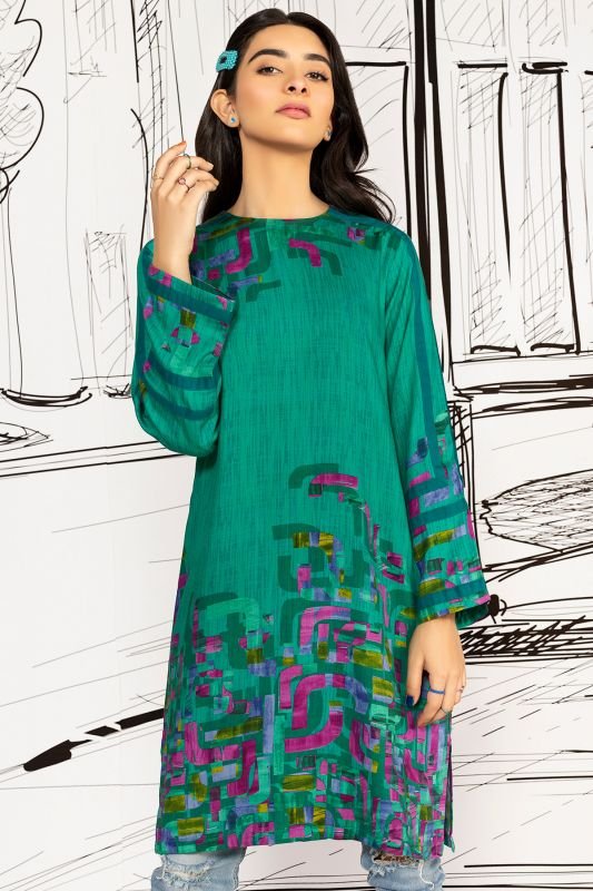 Printed Cotail Viscose MAK Pret Kurti