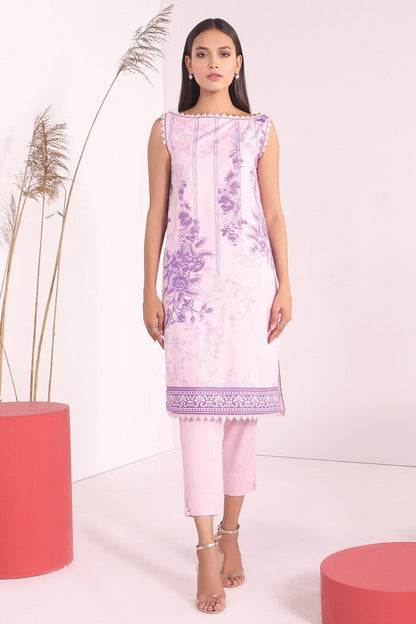 Alkaram - 2 Pc Printed Cambric Suit With Dyed Cambric Trouser