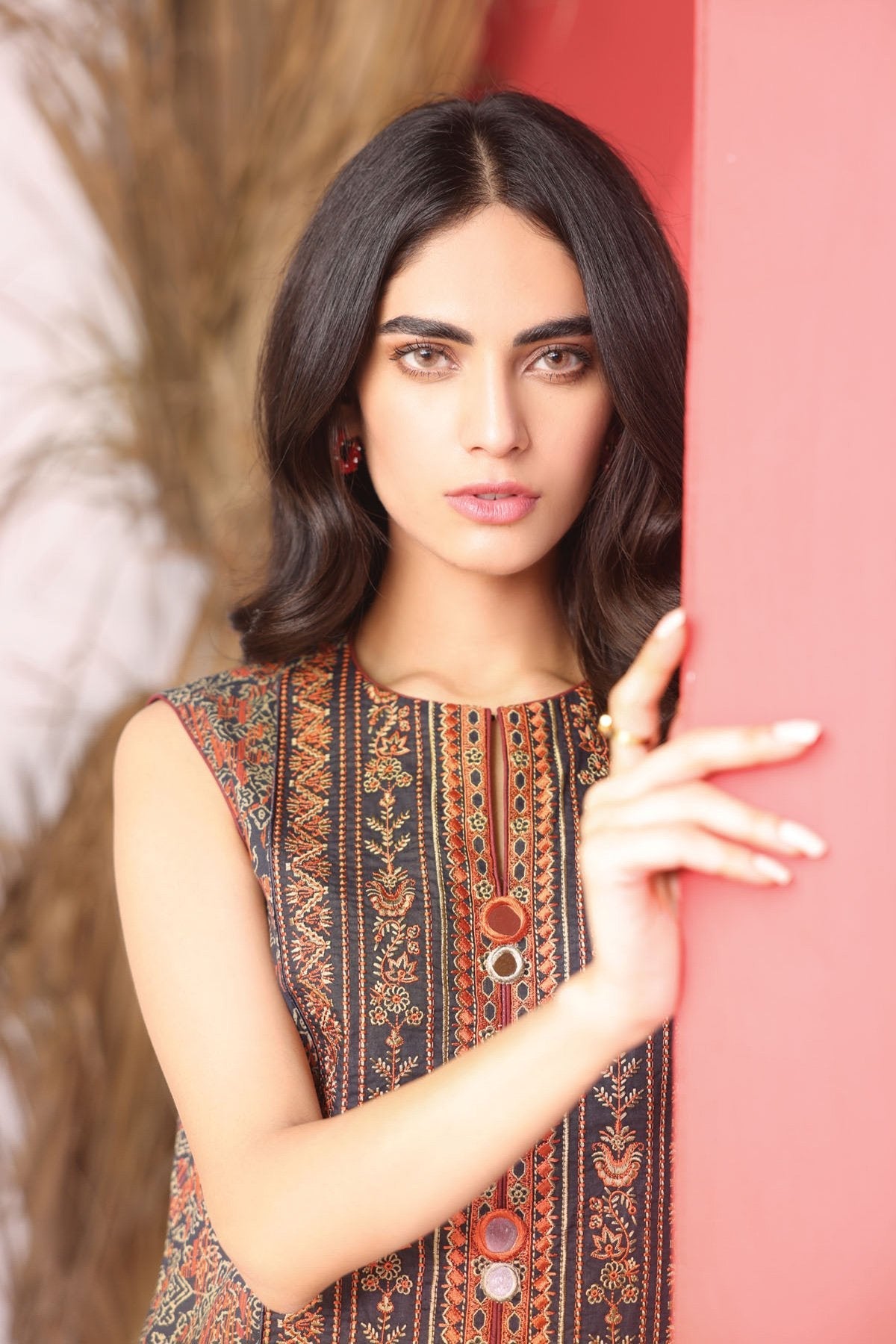 Alkaram - 2 Pc Embroidered Cambric Suit With Dyed Cambric Trouser