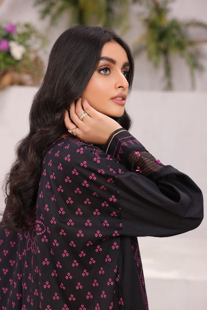 3 Pc Printed Cambric Suit With Lawn Dupatta