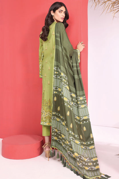 Alkaram - 3 Pc Printed Cambric Suit With Doria Dupatta