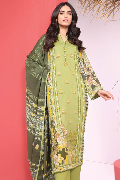 Alkaram - 3 Pc Printed Cambric Suit With Doria Dupatta