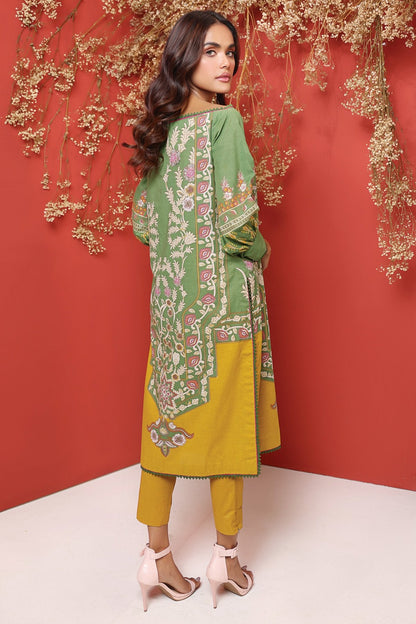 Alkaram - 2 Pc Printed Cambric Suit With Dyed Cambric Trouser