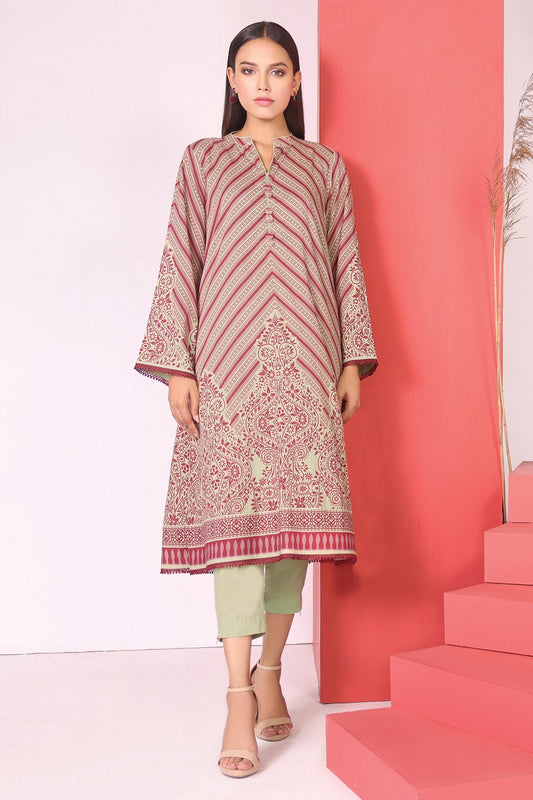 Alkaram - 2 Pc Printed Cambric Suit With Dyed Cambric Trouser