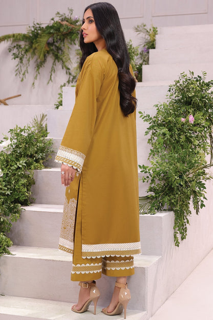 Alkaram - 2 Pc Embroidered Dobby Suit With Cambric Trouser