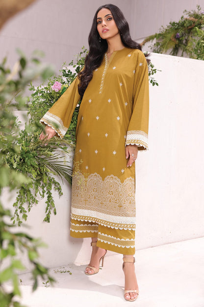 Alkaram - 2 Pc Embroidered Dobby Suit With Cambric Trouser