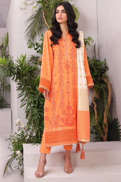 3 Pc Jacquard Suit With Jacquard Dupatta