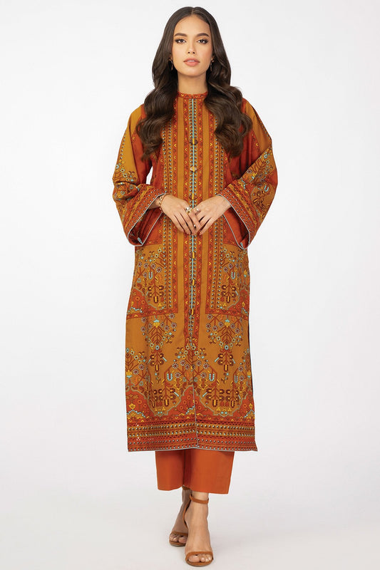 2 Pc Printed Cambric Suit With Cambric Trouser