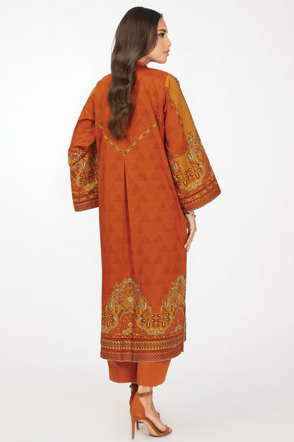 2 Pc Printed Cambric Suit With Cambric Trouser