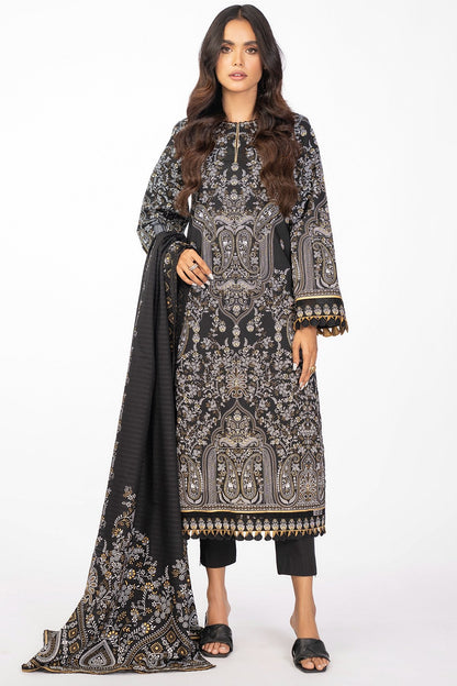 2 Pc Printed Cambric Suit With Doria Dupatta
