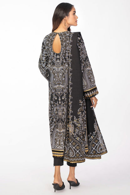 2 Pc Printed Cambric Suit With Doria Dupatta