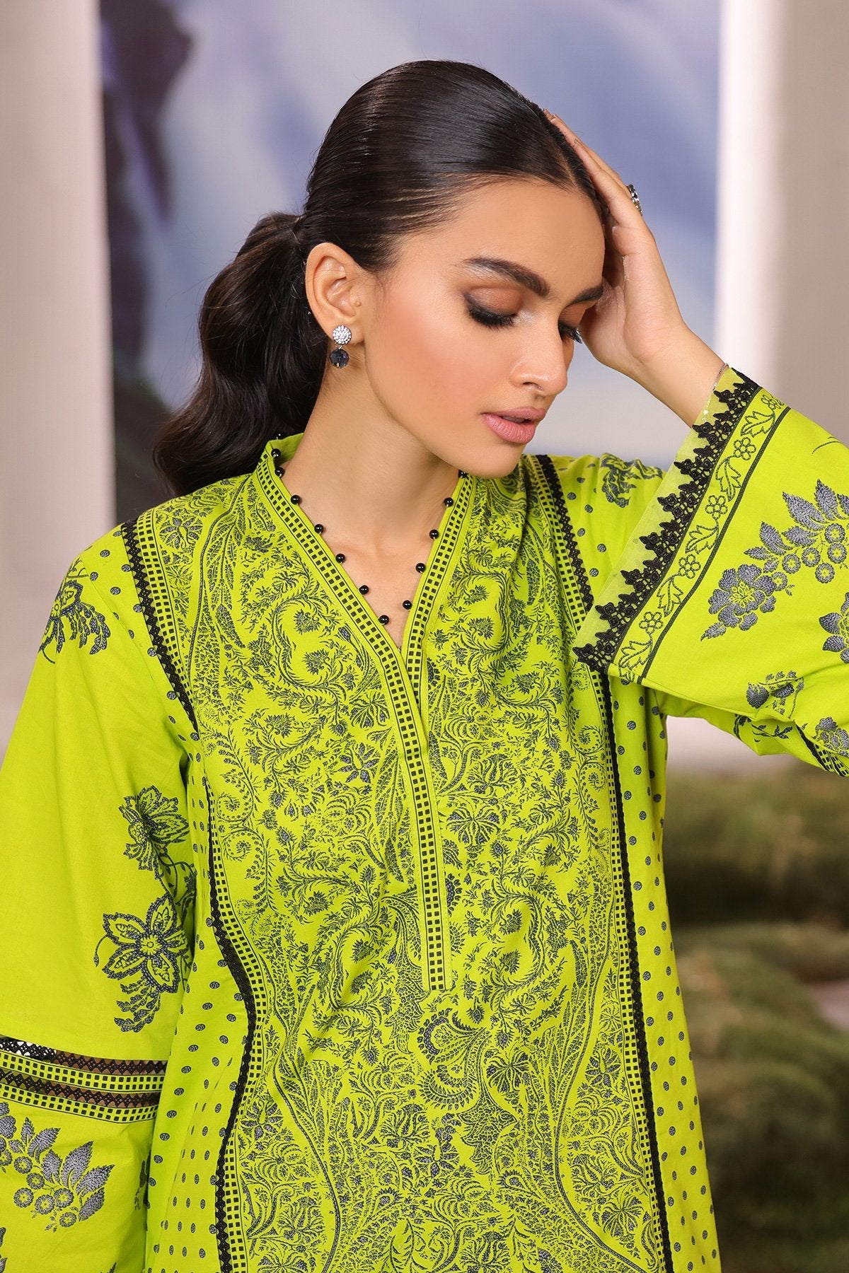 1 Pc Printed Cambric Shirt