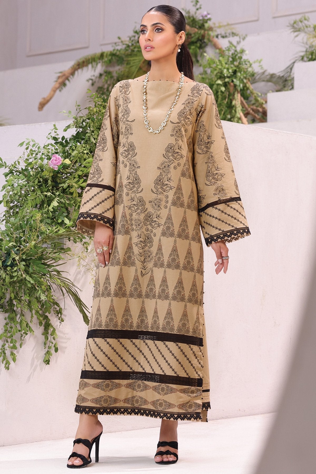1 Pc Printed Cambric Shirt