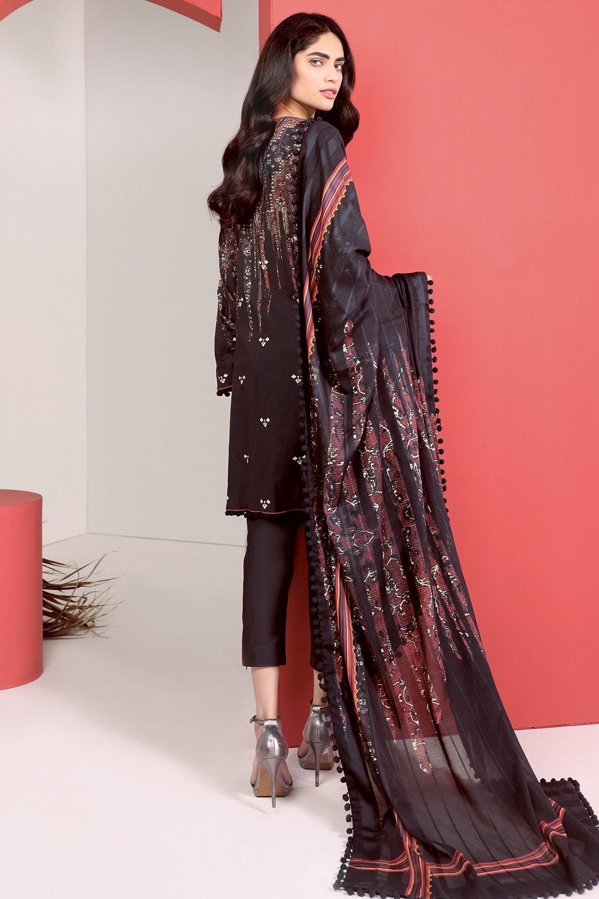 Alkaram - 3 Pc Printed Cambric Suit With Digital Broshia Dupatta
