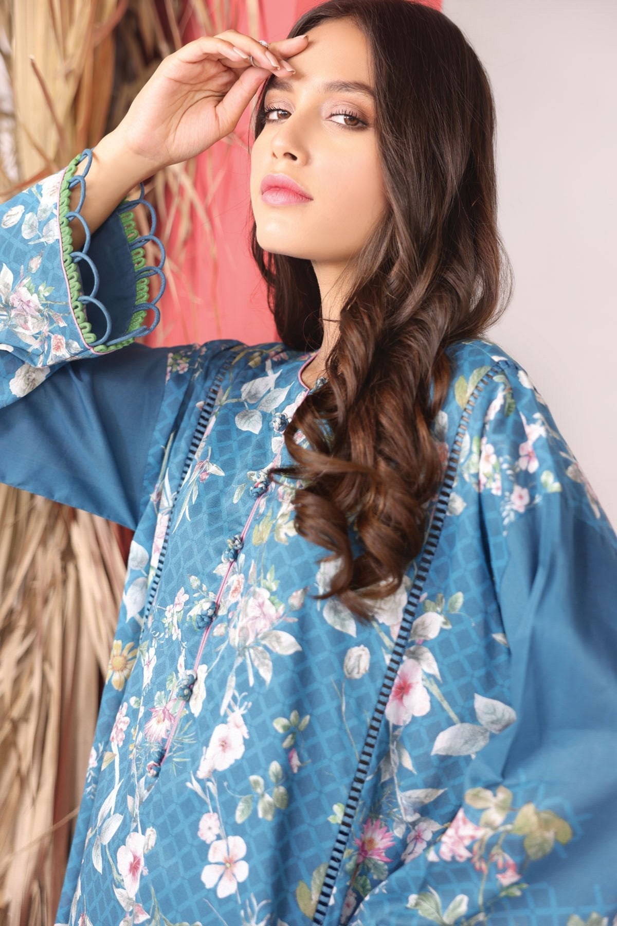 Alkaram - 3 Pc Printed Cambric Suit With Digital Doriya Dupatta