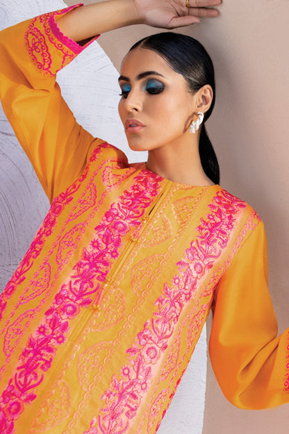 2 Pc Embroidered Khaddar Suit With Khaddar Trouser