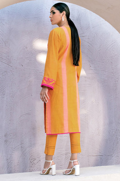 2 Pc Embroidered Khaddar Suit With Khaddar Trouser