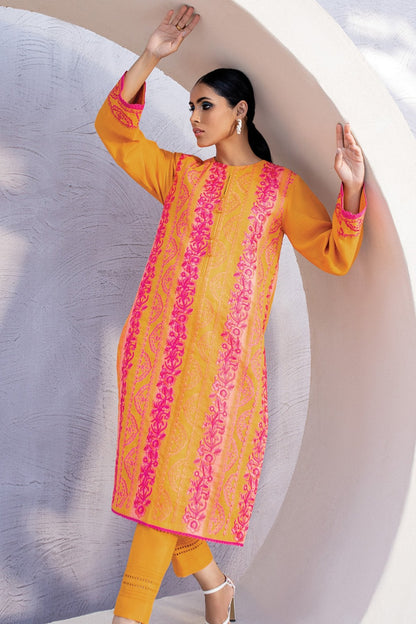 2 Pc Embroidered Khaddar Suit With Khaddar Trouser