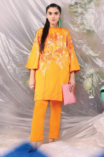 2 Pc Printed Twill Linen Outfit