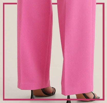 Bustangi - Pink Unstitched Cambric Trouser