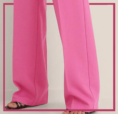 Bustangi - Pink Unstitched Cambric Trouser
