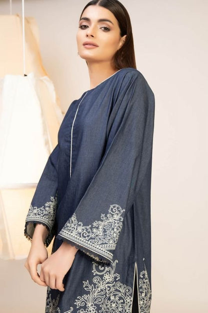 Printed Denim Kurti