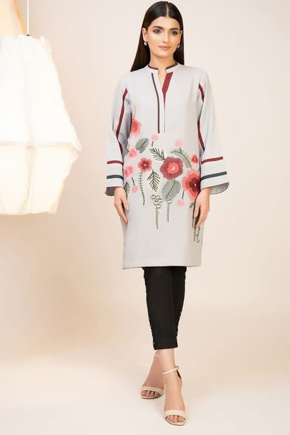 Dyed Embroidered Denim Kurti