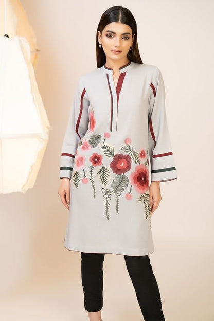 Dyed Embroidered Denim Kurti