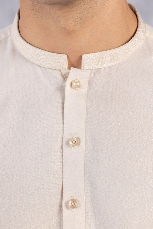 Dyed Embroidered Karandi Kurta