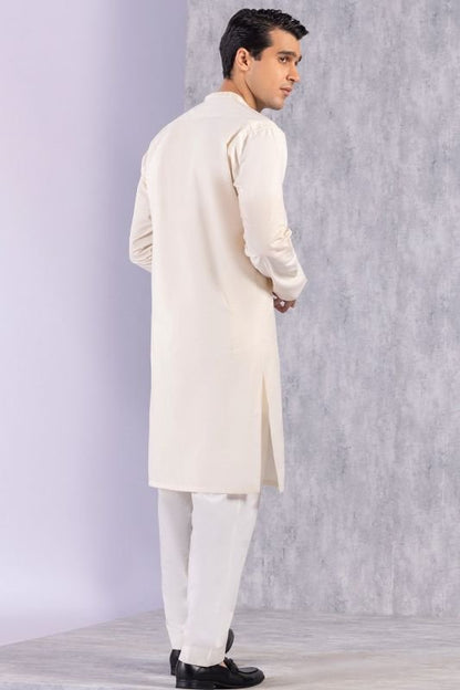 Dyed Embroidered Karandi Kurta