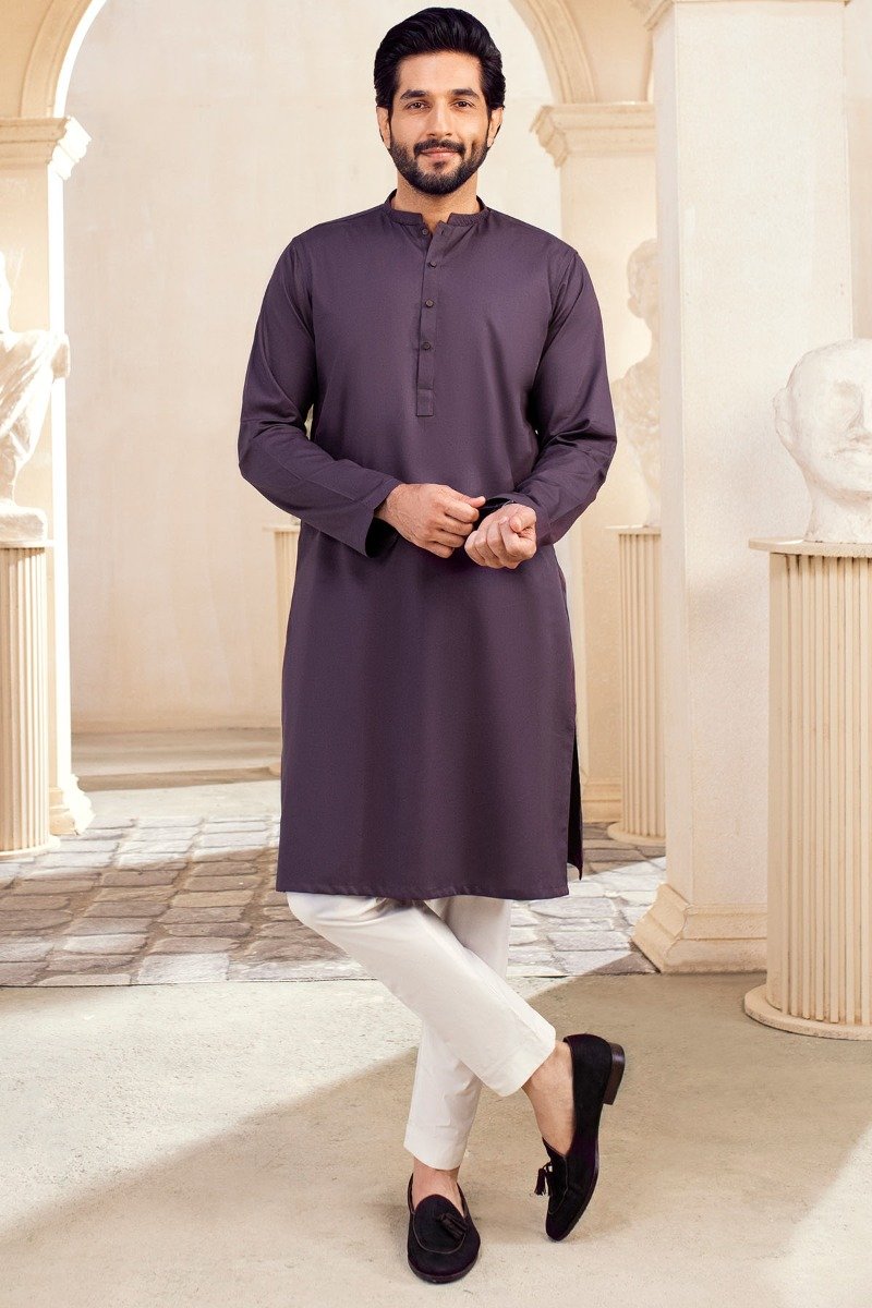 Embroidered Ribbed Cotton Kurta