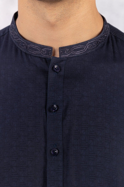 Dyed Jacquard Kurta