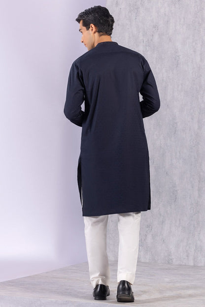 Dyed Jacquard Kurta